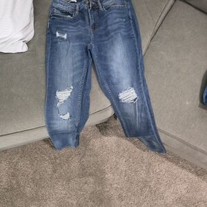 Vigoss Women's Distressed Skinny Jeans - Blue